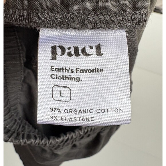 Pact Twill Canvas Shorts LOT of 2 Men’s Large 100% Organic Cotton Tan Gray - Picture 9 of 15